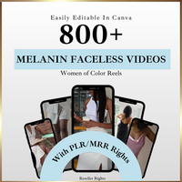 Melanin Faceless Aesthetic Videos | PLR MRR