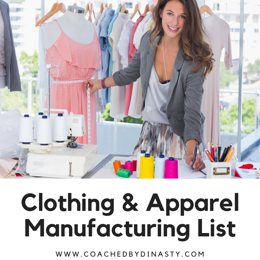 Clothing Manufacture List